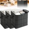 Foldable Large Capacity Clothes Storage Bag Stackable Blanket Fabric Bag Containers For Organizing Bedroom Closet Clothing