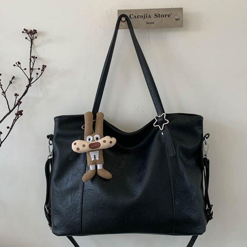 Niche large-capacity commuter tote bag autumn new lazy style simple texture casual shoulder bag