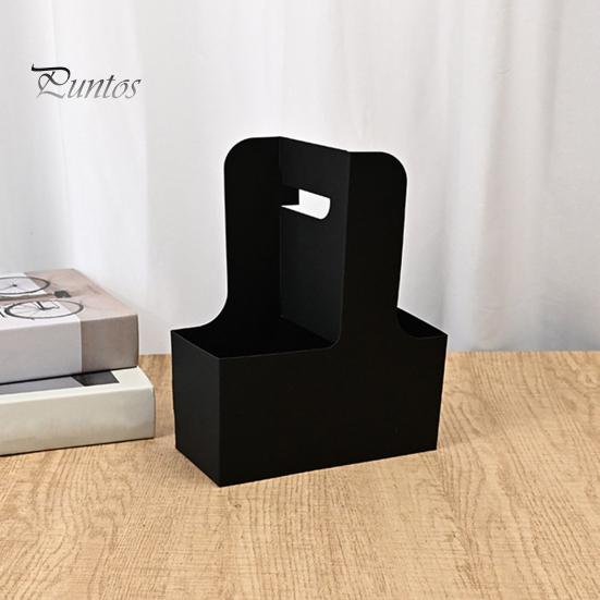 10 Pcs Disposable To-go Drink Carrier 2 or 4 Cup Paperboard Cup Holder with Handle Hot or Cold Drinks Carrier Box for Food Delivery Takeaway