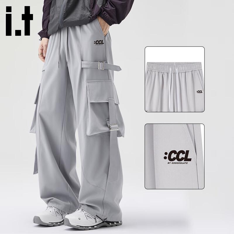 CHOCOOLATE Men s Techwear Wide-Leg Cargo Pants 3XL