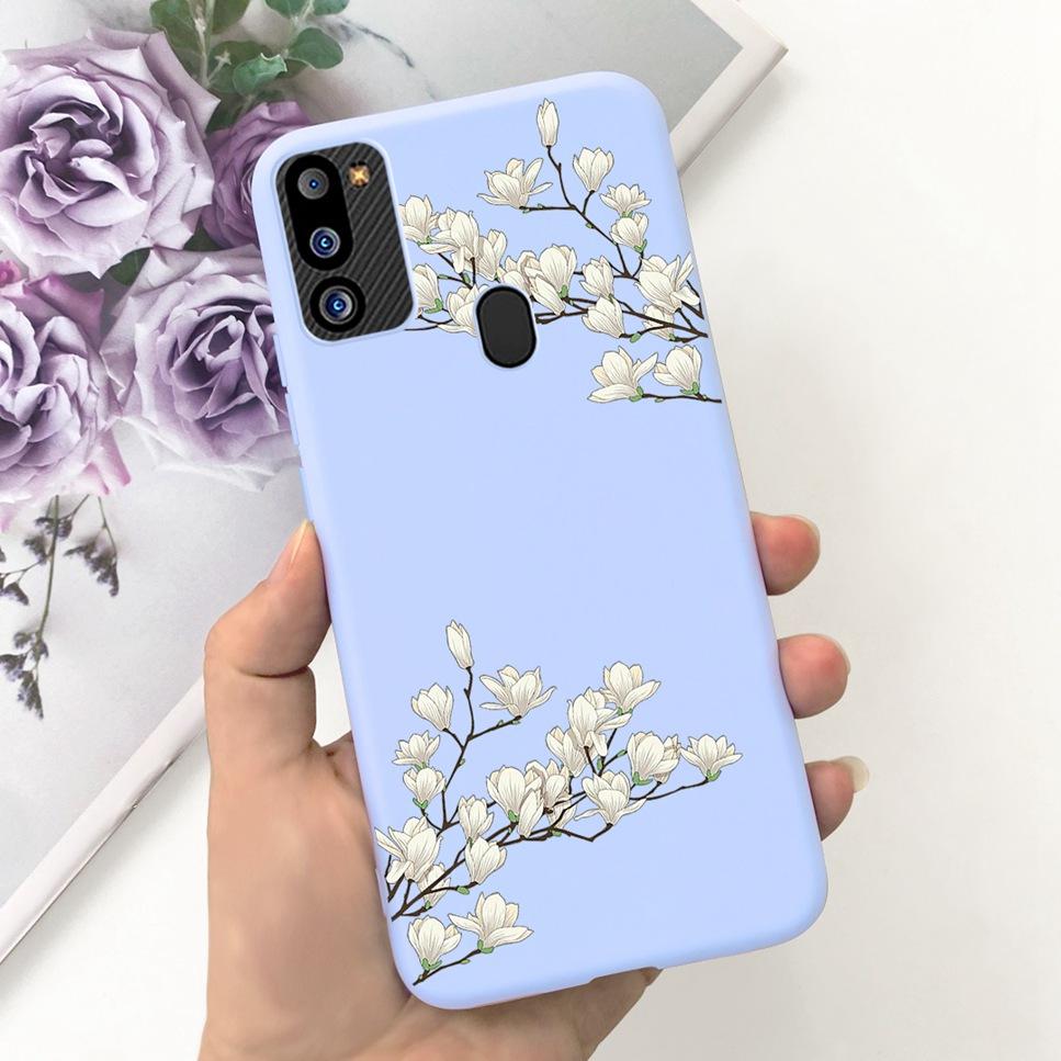 For Samsung Galaxy M21 2021 Case Cute Cat Fashion Girl Soft Silicone Cover For Samsung M21 2021 SM-M215G Bumper Phone Case Funda