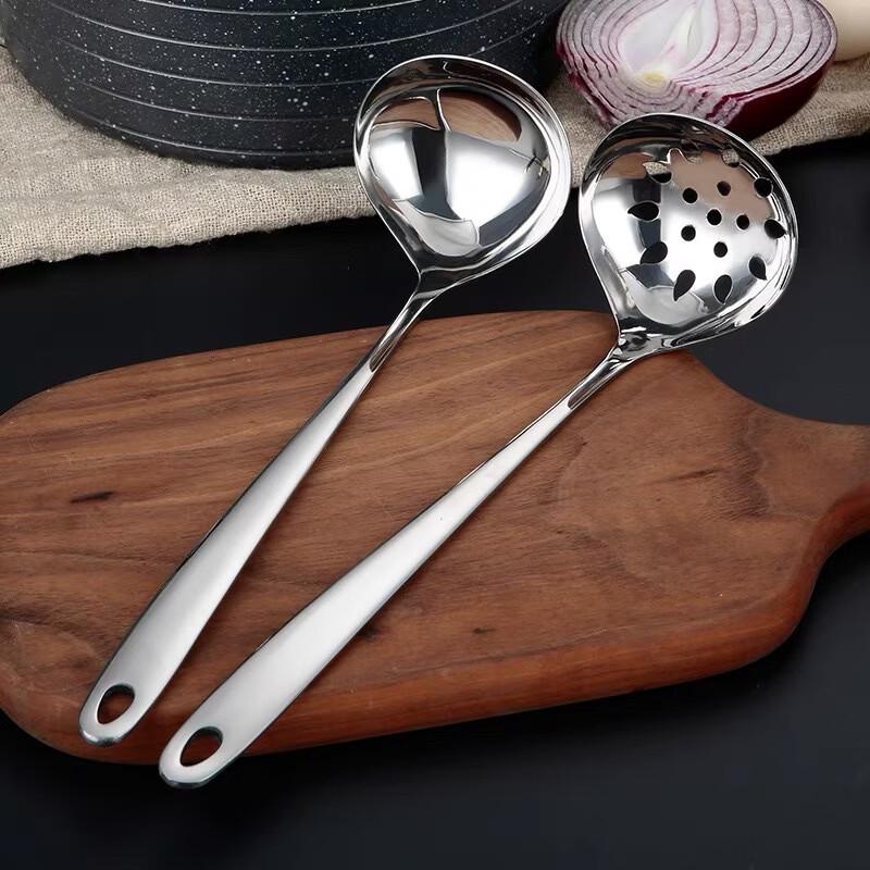 OIMG Heart-Shaped Hotpot Strainer & Soup Spoon Set