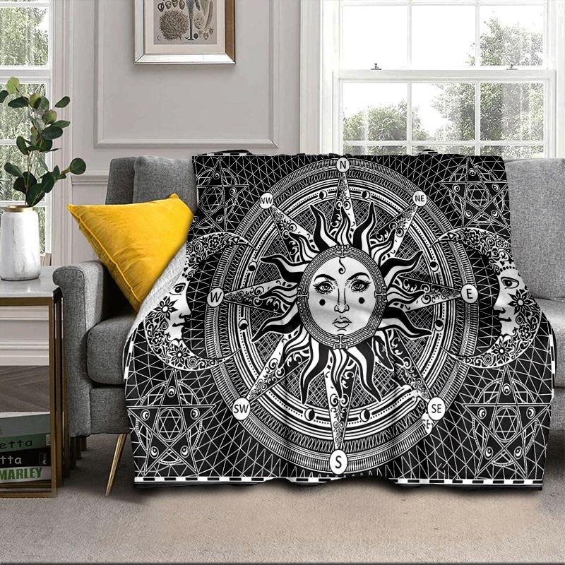 Astrological Symbols Mandala Blanket Flannel Blanket Throw Blanket Sofa Cover Blanket Soft Premium Blanket Picnic Blanket Tv Blanket Gifts