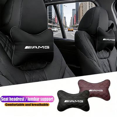 YGIG2 Autostoel Hoofdsteun Kussen Lendenkussen Interieur Accessoires Voor Mercedes Benz AMG Smart W205 C300 W203 W206 W108 W124 W126