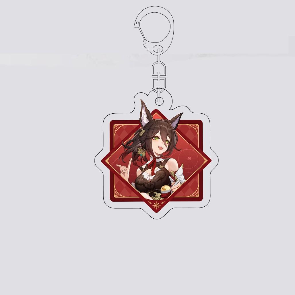 

6cm Honkai: Star Rail Silver Wolf Blade Mihoyo Official Interstellar Travel Series Acrylic Figure Keychain Bags Pendant Gift 6 cm