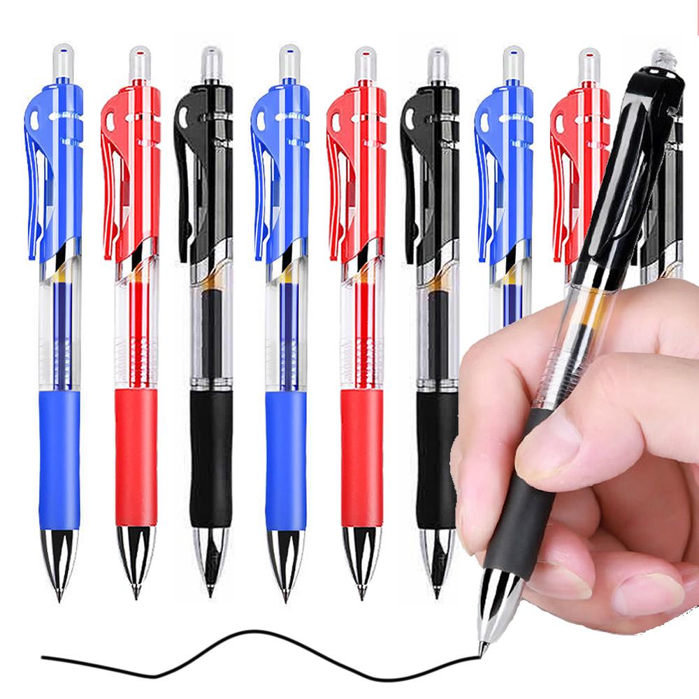 Bolígrafos de Gel Retráctiles 0.5mm Tinta Roja Azul Negra Papelería Estética de Colores Suministros para Bolígrafos Bolígrafo Bicelado y Lápices de Oficina Escritura Escuela