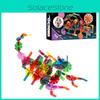 Colorful Geometric Puzzle Toy With Open-ended Material For Kids Ages 3-12 Plastic Material