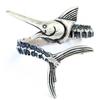 Adjustable Open Ring Men Women Vintage Fish Design Plated Geometric Statement