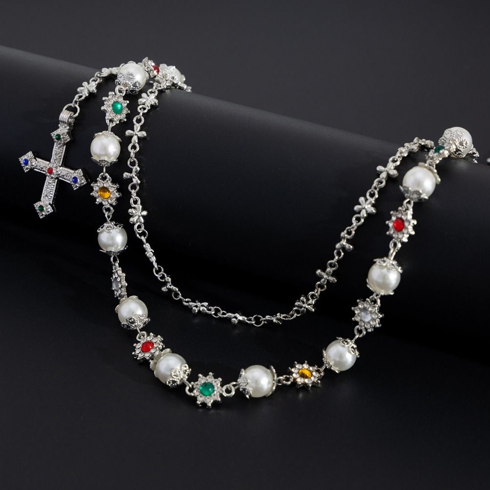 Zinc Zinc Zinc Alloy Pearl Waist Chain Gothic Pants Chain Cool Tassel Jeans Chain  Female