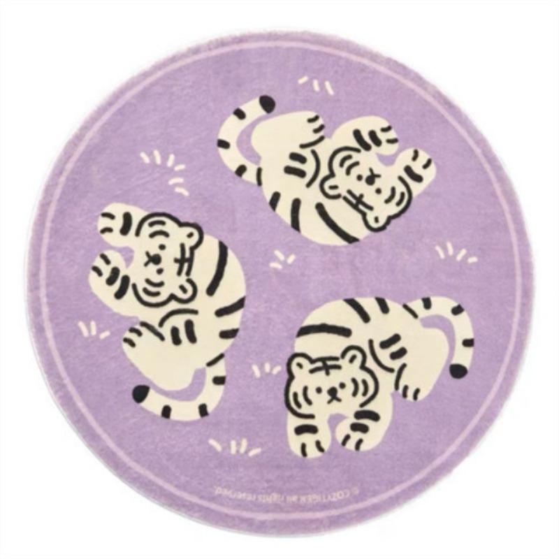 Bedroom Carpet Plush Cartoon Decoration Girl Room Bed Blanket Cloakroom Living Room Thick Imitation Cashmere Round Mat