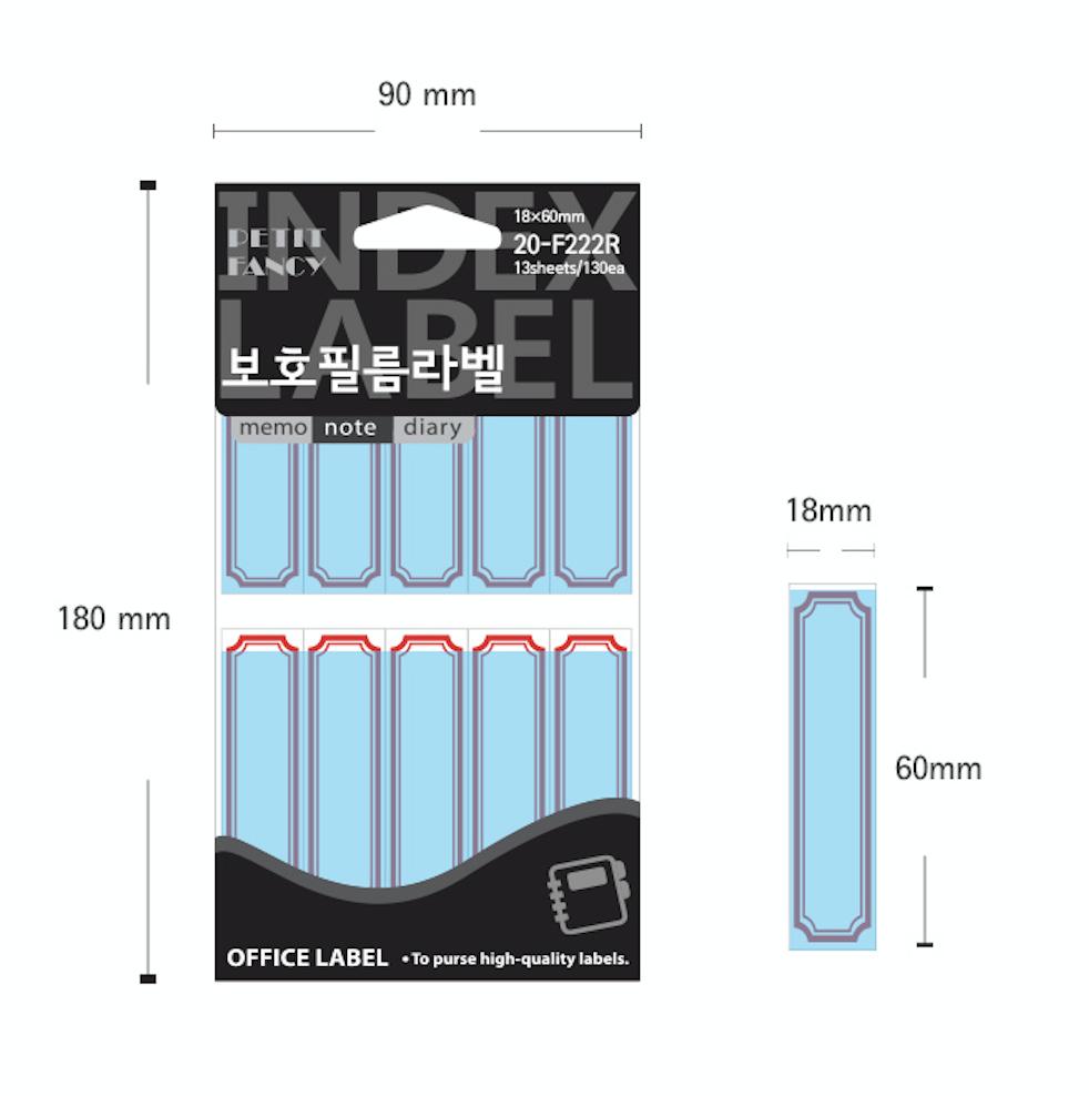 Petit Fancy Schutzfolie für Index-Etiketten (je 10 Stück) Index-Etiketten/Kategorie-Etiketten/Büro-Etiketten/Anhänger-Aufkleber/Markierungswerkzeuge – 42 Optionen