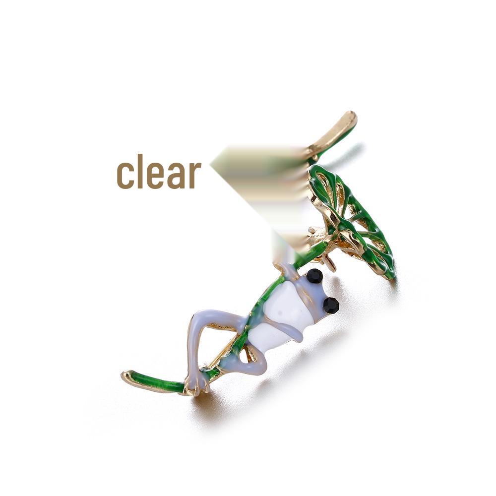New Versatile Cartoon Frog Ruffled Brooch for Women