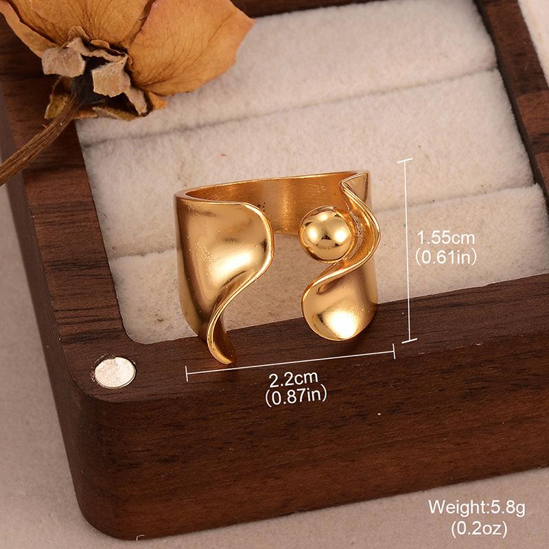 Retro simple geometric ring, high-end sense niche and versatile new twist winding opening ring