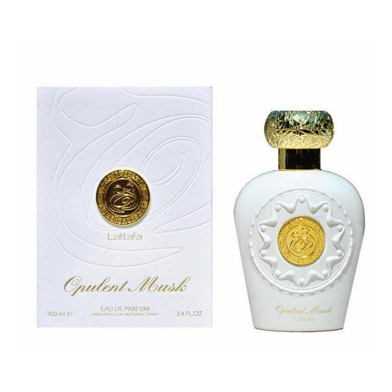 Lattafa Opulent Oud White Musk Profumo 100ml, Importato da Dubai Fragranza Araba del Medio Oriente, Unisex Profumo a Lunga Durata meno