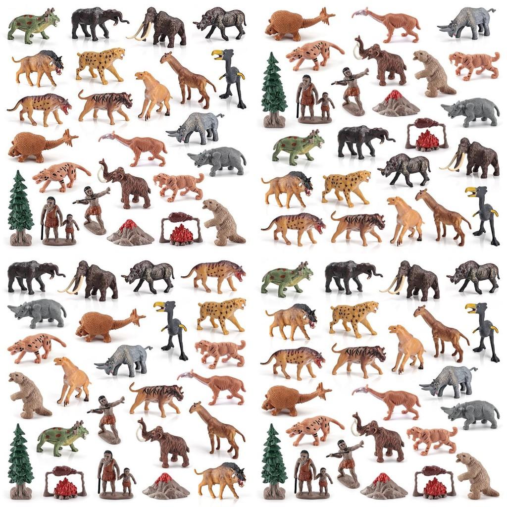 Prähistorische Tierfiguren PVC Statisches Modellset Mit Authentischem Design Für Bildungs- Und Hobbygebrauch