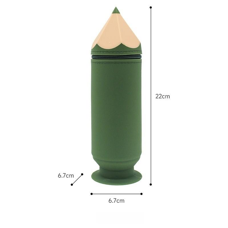 Creative Silicone Pencil Case Large Capacity Dirt Resistant with Suction Cup Pencil Case Student Stationery