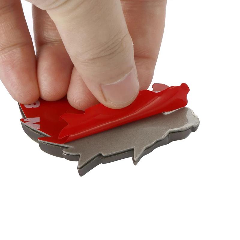 Car 3d Three-dimensional Modified Metal Wolf Head Car Logo Beast Logo Body Logo Car Rear Sticker Decorative Sticker Mid-net Logo