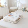 Cartoon Space Bear Rocket Pattern Summer Quilt Skin-friendly Comfortable Air Conditioning Quilted Quilt for Kids Boys Girls