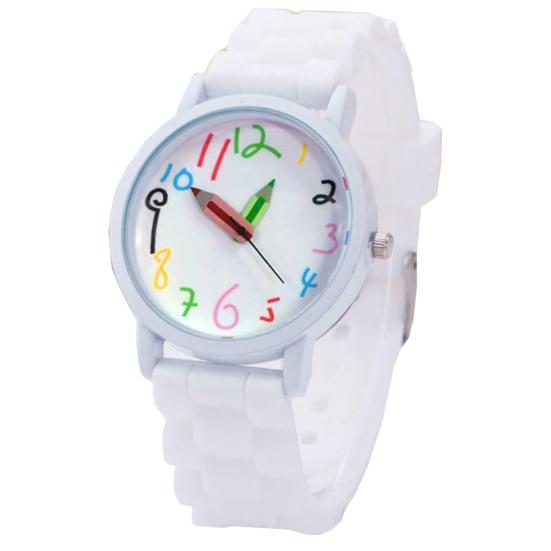 Cartoon Children Kids Round Dial Silicone Strap Analog Quartz Wrist Watch Gift