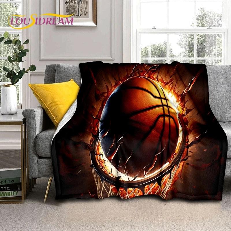 Latest Basketball Court Frame Soft Flannel Blanket for Beds Bedroom Sofa Picnic,Throw Blanket for Cover Outdoor Leisure Nap Gift