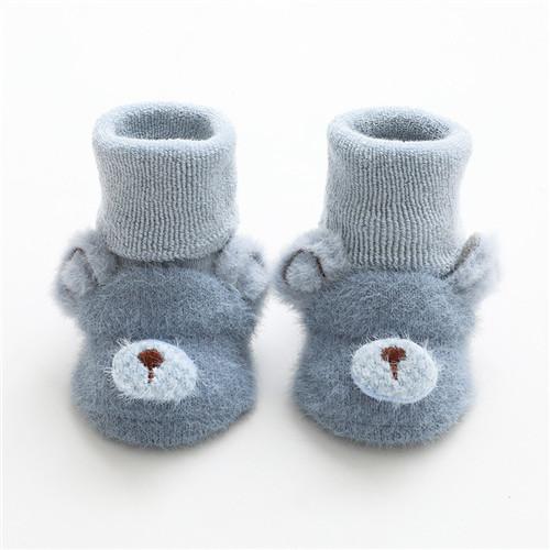 Lawadka Newborn Baby Girl Boy Socks Anti Slip Cute Soft Cartoon Winter Thick Warm Terry Infant Socks For Baby Girls Boys 0-3Year