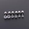 Stainless Steel Stud Earrings with Four-pronged Zirconia - Stylish and Simple, Perfect for Both Men and Women As Personalized Small Earrings.
