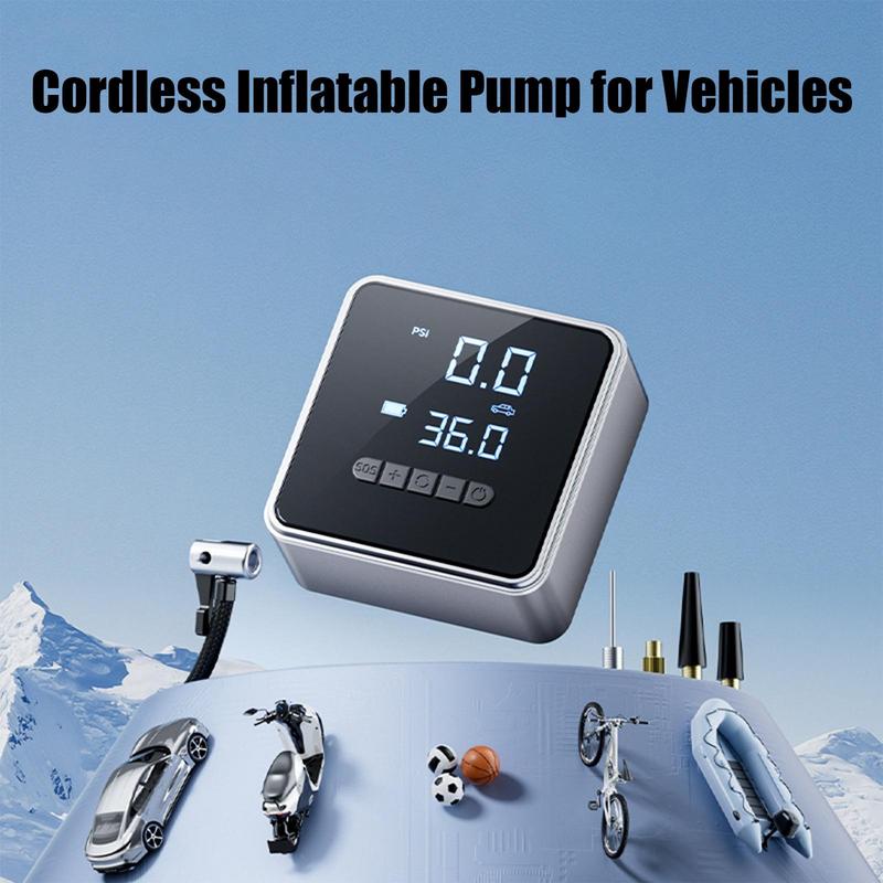 Digital Display Tire Inflator Automatic Portable Air Pump With Screen Cordless Fast Inflation Automotive Accessories