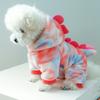 Colorful Style Pet Dinosaur Costume Cartoon Flannel Dog Hoodie Winter Puppy Clothes  Autumn Winter
