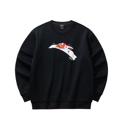Anta Moletom Casual de Basquete Outono Crewneck Unissex 972541706-3