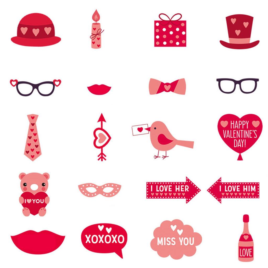 Valentine's Day Photo Props, Happy Valentine's Day Party Decorations, Fun Photo Decorations, Valentine's Day Party Decorations