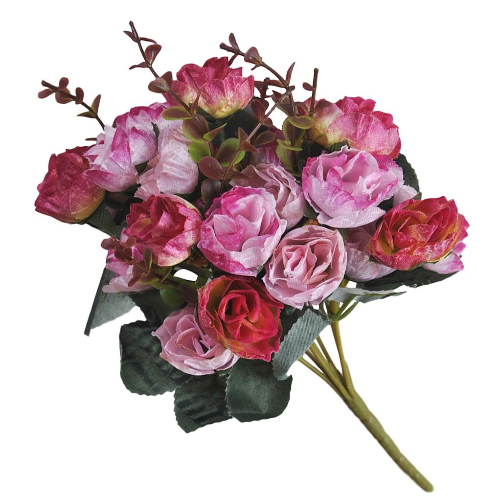 21Heads Artificial Rose Flower Silk Flower Wedding Party Bouquet Home Decor