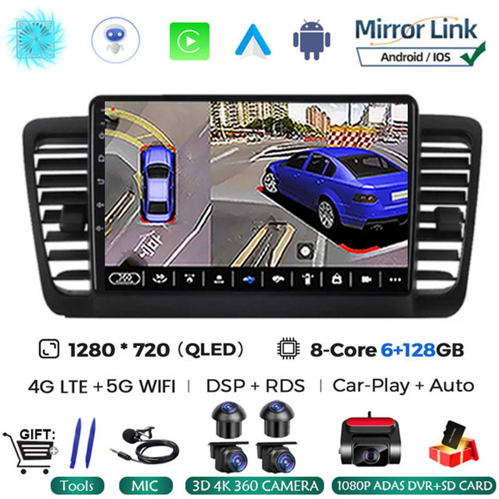 Android 14 For Subaru Outback 3 Legacy 4 2003 - 2009 Car Radio Multimedia Video Player Carplay Autoradio Navigatore NO 2Din