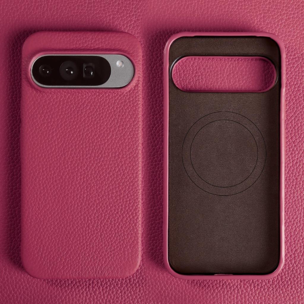 17 Colors Genuine Leather Magnetic Charging Case For Google Pixel 9 10 Pro XL 8A 8Pro 7A 7Pro Premium Real Leather Hard Cover