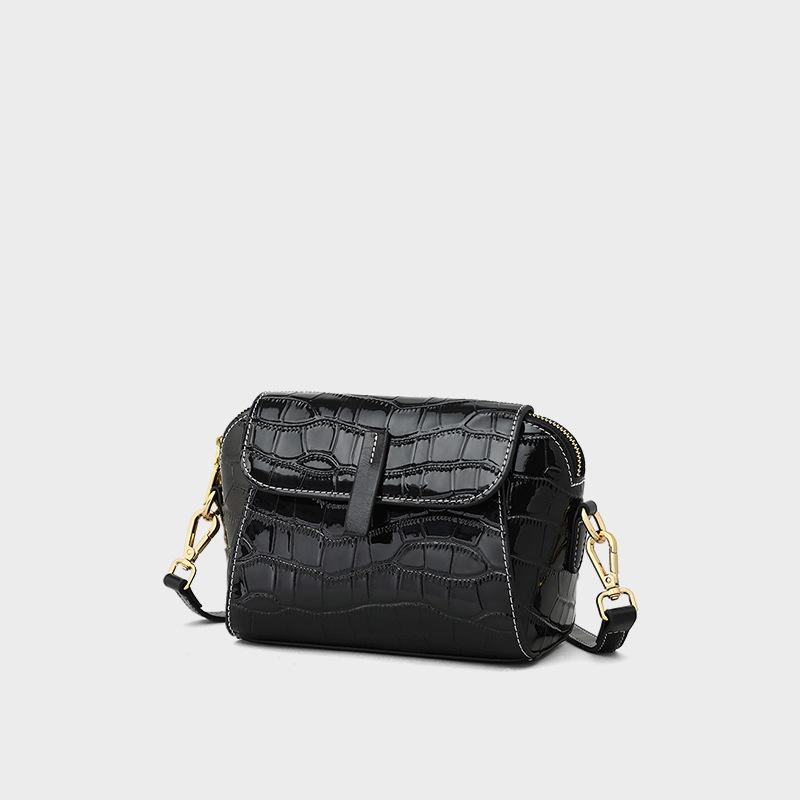 New Autumn and Winter Women's Bag Small Square Bag High-end One-shoulder Genuine Leather Crossbody Bag Small Bag