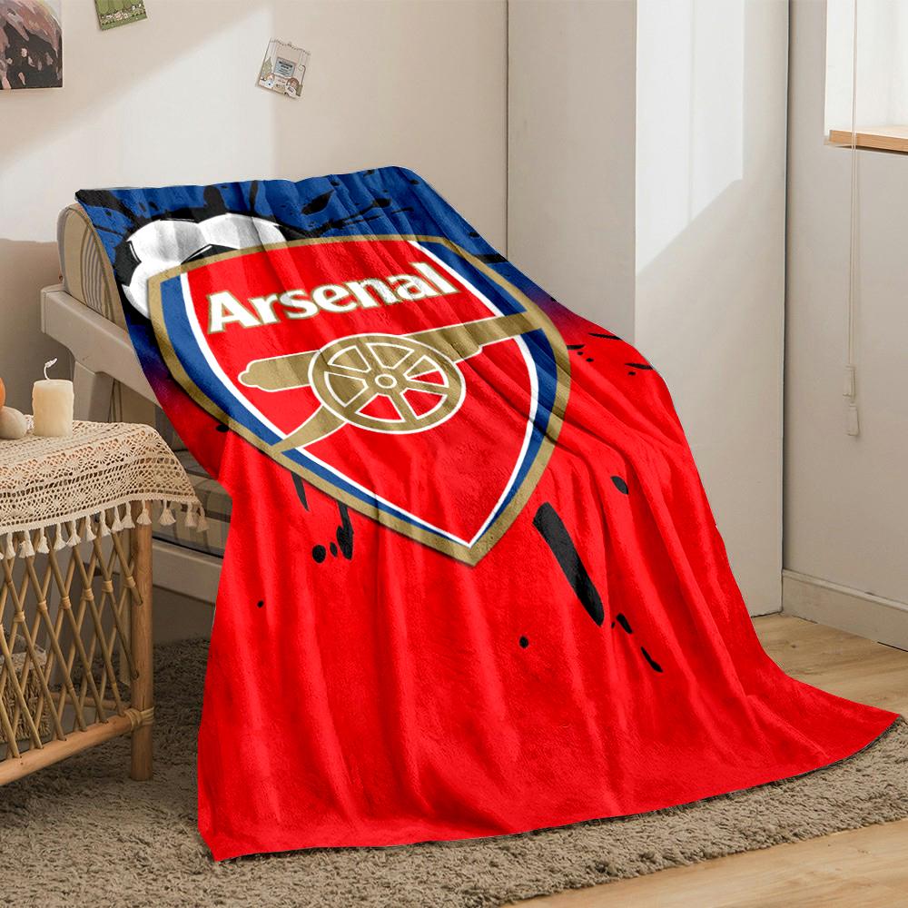 Arsenal Logo Designed Flannel blanket for bedroom, living room, sofa, and nap