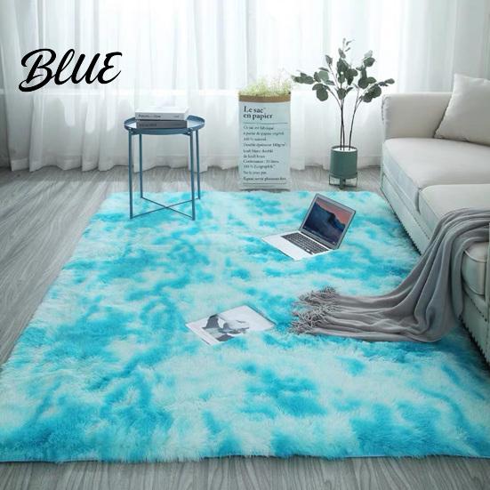 Super Soft Rug Carpet Non-slip Long Plush Modern Colorful Fluffy Tie-Dye Machine Washable Living Room