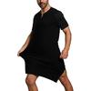New Mens Nightshirt Short Sleeve Nightgown Sleepwear Men Oversized Comfort Cotton Nightwear Tops
