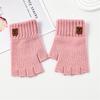 Thicken Warm Gloves Elastic Half  Finger Gloves Fashion Knitted Mittens  for Working