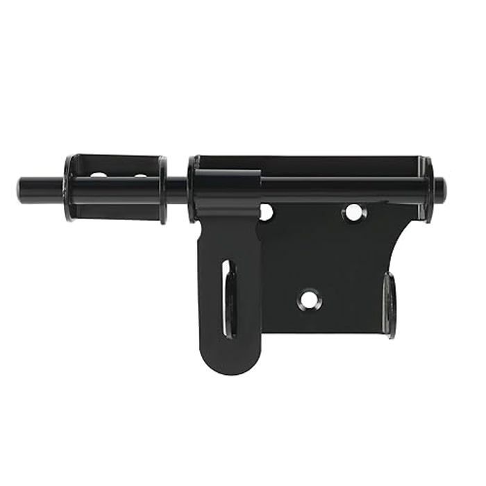 AIMOONSA Verrou porte coulissante 15 cm en acier inoxydable noir mat – loquet polyvalent