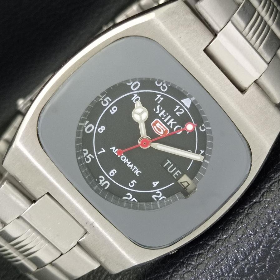 ЯПОНИЯ SEIKO 5 МУЖСКИЕ АВТОМАТИЧЕСКИЕ 6119C ЧЕРНЫЙ ЦИФЕРБЛАТ НАРУЧНЫЕ ЧАСЫ a417063-2