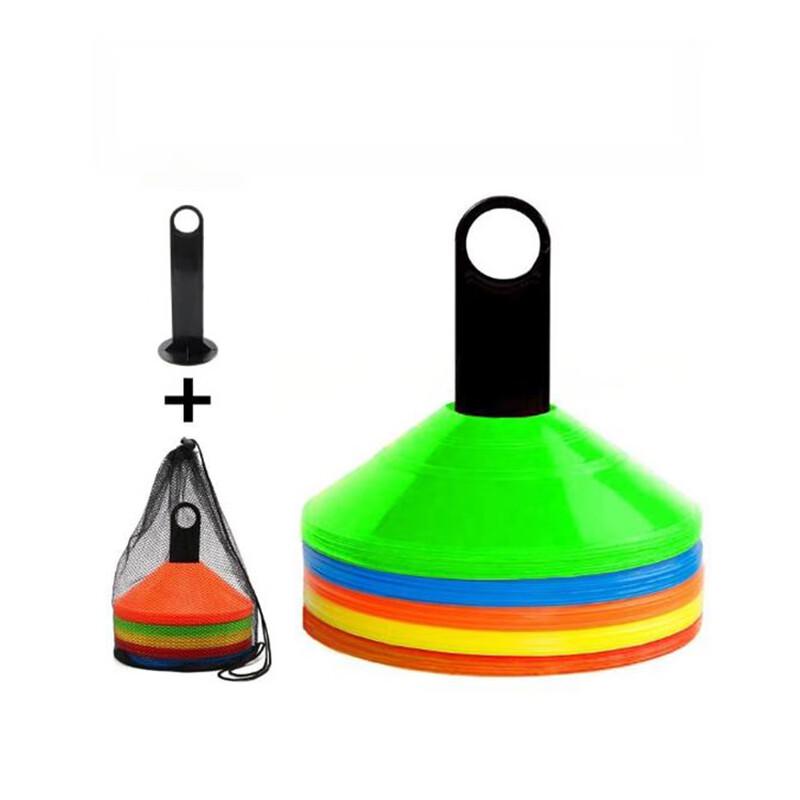 10-Pack Sports Agility Marker Discs with Stand