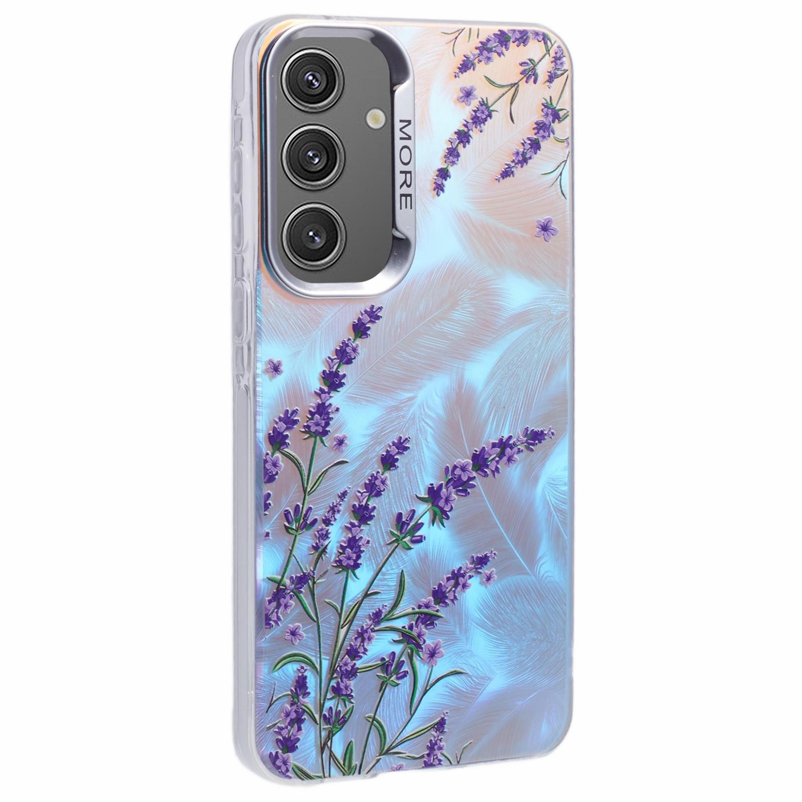 

For Samsung Galaxy A56 5G Case PC+TPU Protective Phone Cover Laser Flower Pattern AH14