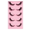 5Pairs Faux Mink Individual False Eyelashes Oblique Flight Clusters False Lashes  Makeup Tools