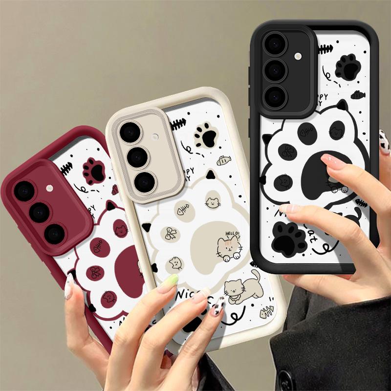 Koreanische Liebliche Katzenpfote Handyhülle Für Samsung Galaxy Hülle S24 S23 S22 S21 Ultra Plus Fe A55 A54 A53 A52 A35 A25 A15 5G Y2k Hülle
