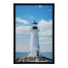Seaside Lighthouse Seaside Lighthouse, 70X100 Cm, Dark Brown Wooden Frame, 230 Gsm Matte Paper