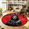 Scream Ghostface Personalized Round Rug Support Custom Name, Soft Home Decor Mat