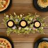 Easter Candle Holder 3-Tray Spring Metal Colorful Egg Desktop Decoration Table Iron Candle Holder Decor For Dining Living Room