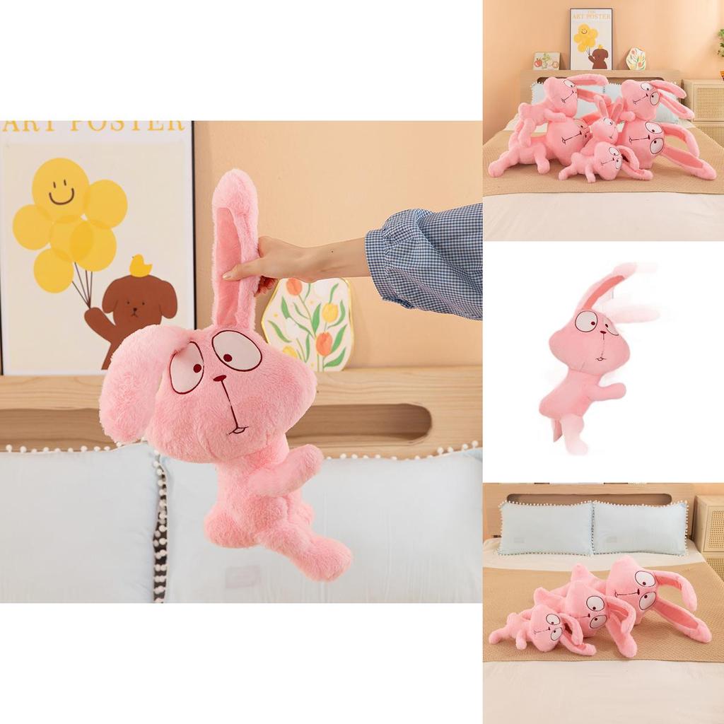 Cute Cartoon Rabbit Plush Toy With Pp Cotton Filled For Gift And Home Decor