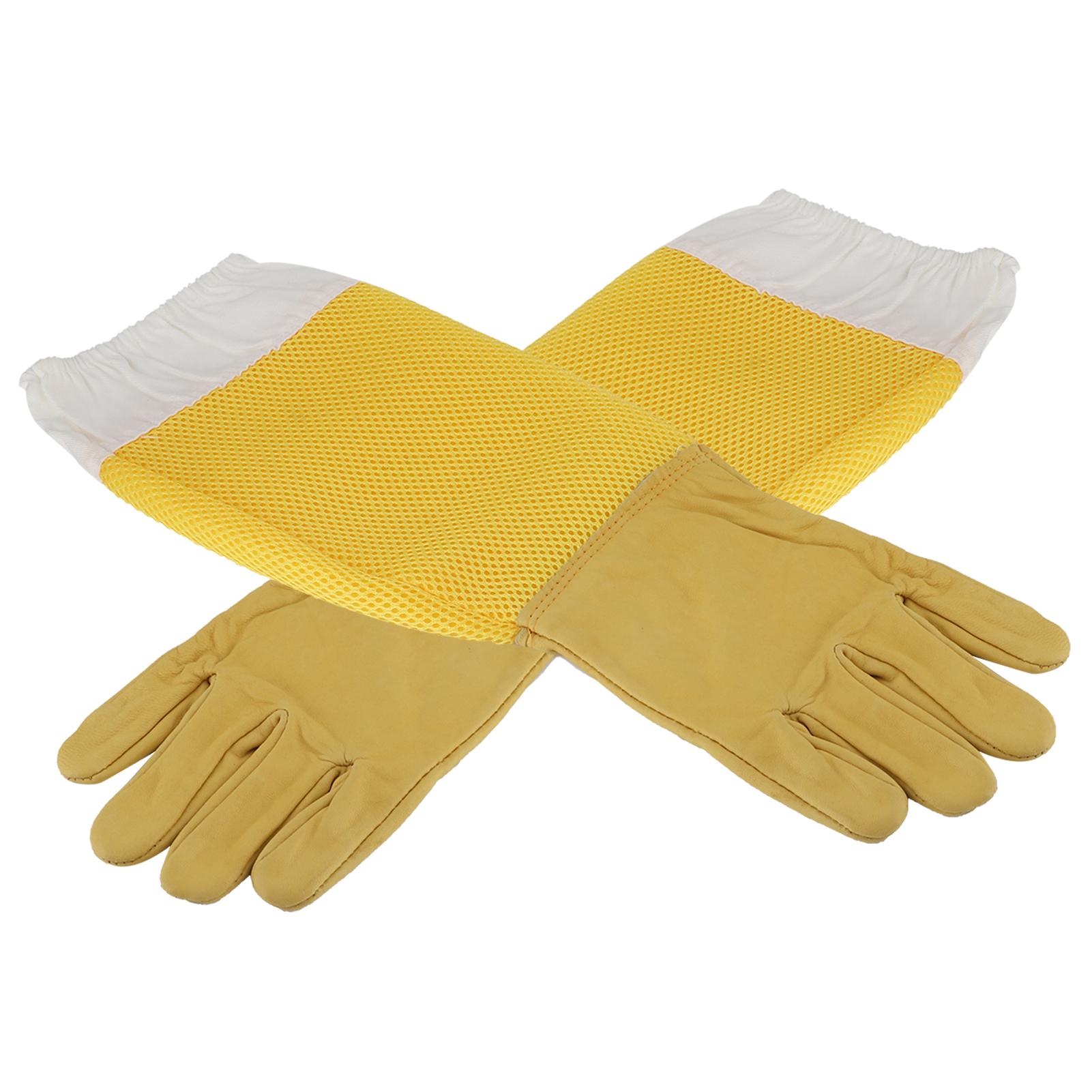 

Beekeeping Gloves Breathable Sheepskin Protective Long Sleeves Beekeeper Equipment