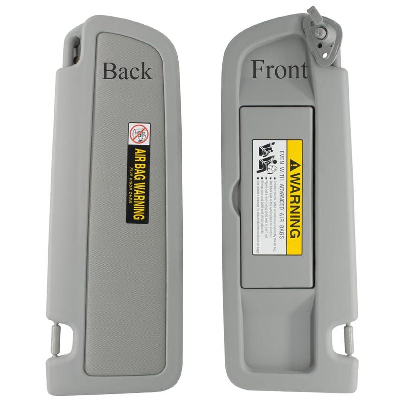 Car Sun Visor with Mirror Beige/Gray for Honda Civic 2006 2007 2008 2009 2010 2011 83280-SNA-A01ZA Left Hand Drive